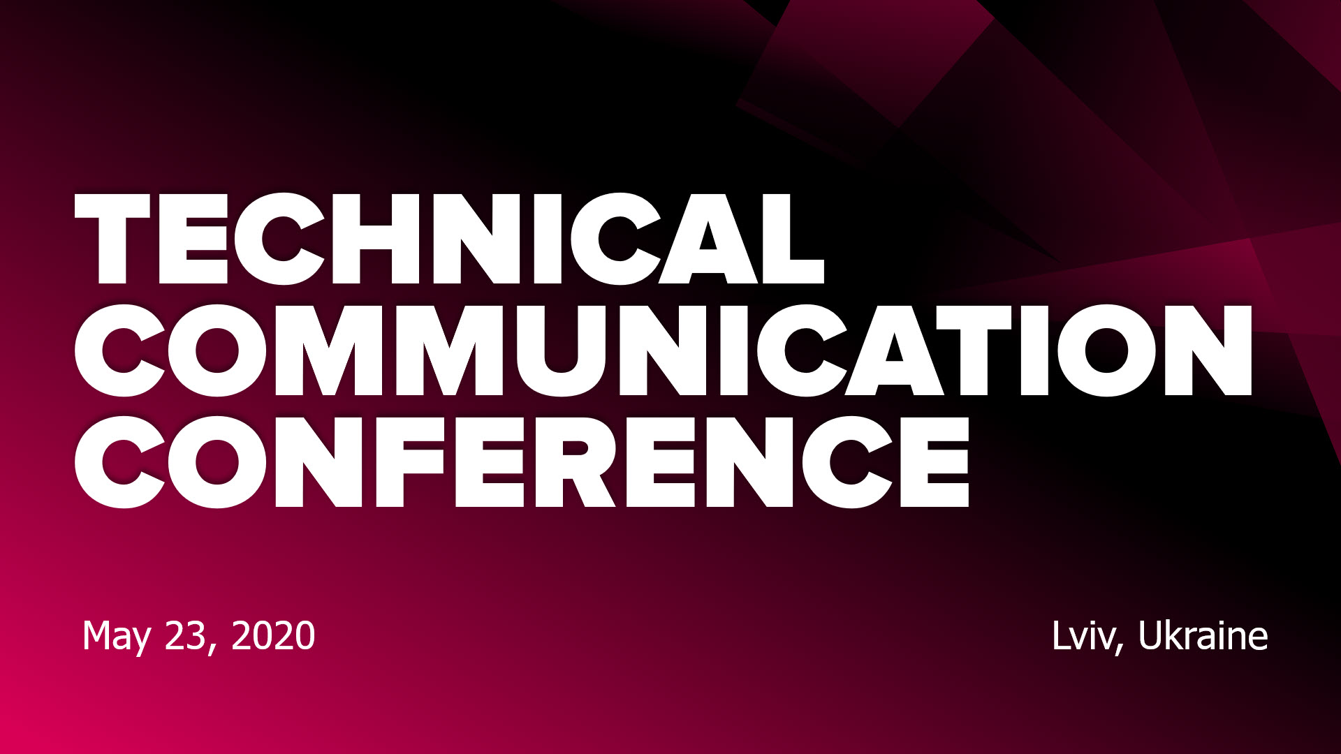 Technical communication conference 2020